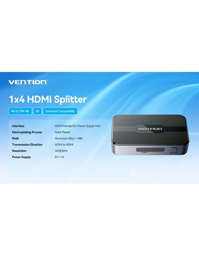 Vention HDMI Splitter 4-Port 4K EU A12B0-EU