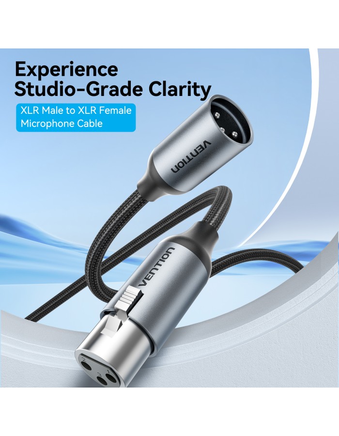 Vention AUDIO XLR M-F Cable Braided-Metal 5.0m BKHHJ