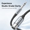 Vention AUDIO 6.3mm to XLR M-F Cable Braided-Metal 2.0m BKGHI