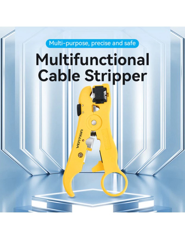 Vention Coaxial Cable Stripper Tool KEBY0 Yellow
