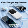 Vention Powerbank 10000mAh 22.5W Built-in USBC+Lighting Black FHOB0 Vention Powerbank 10000mAh 22.5W Built-in USBC+Lighting Black FHOB0