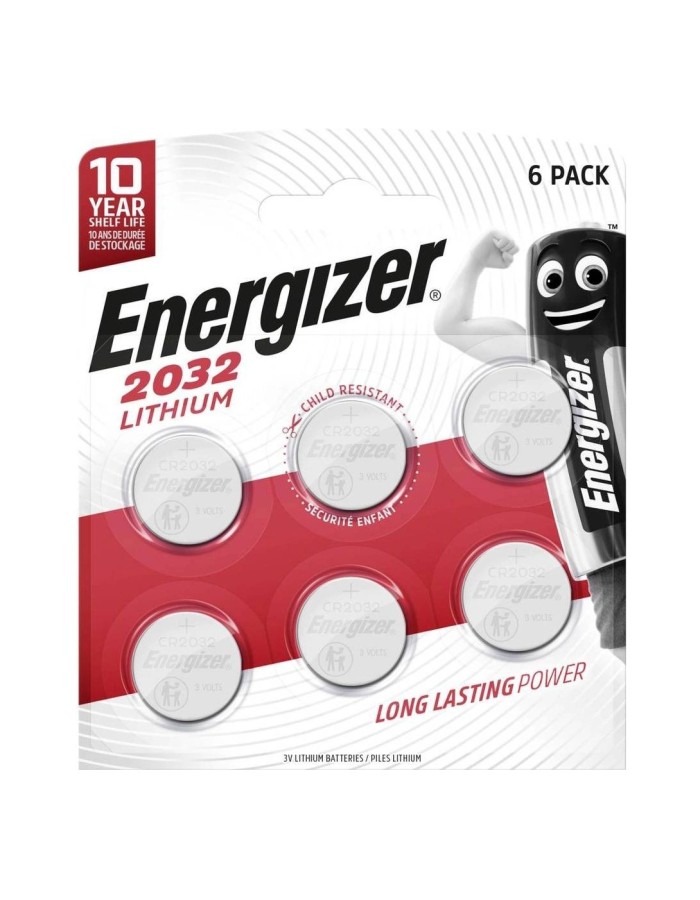 Energizer CR2032 Lithium Batteries (6pcs)