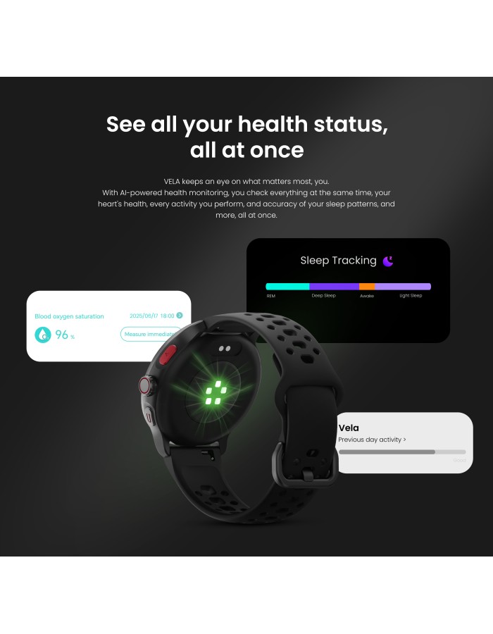 HiFuture VELA Adventure GPS SmartWatch with AMOLED Black