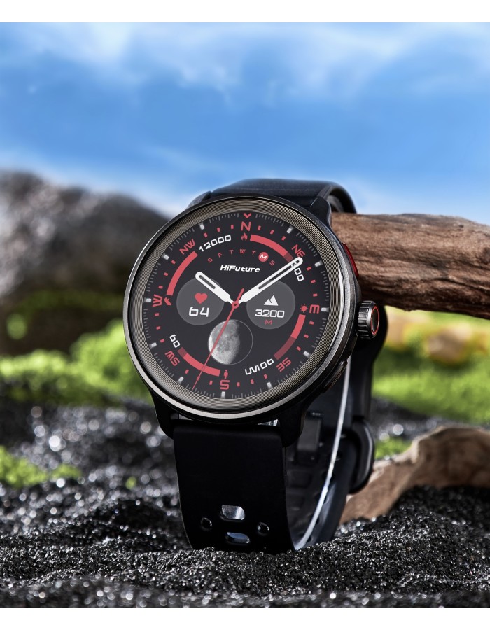 HiFuture VELA Adventure GPS SmartWatch with AMOLED Black