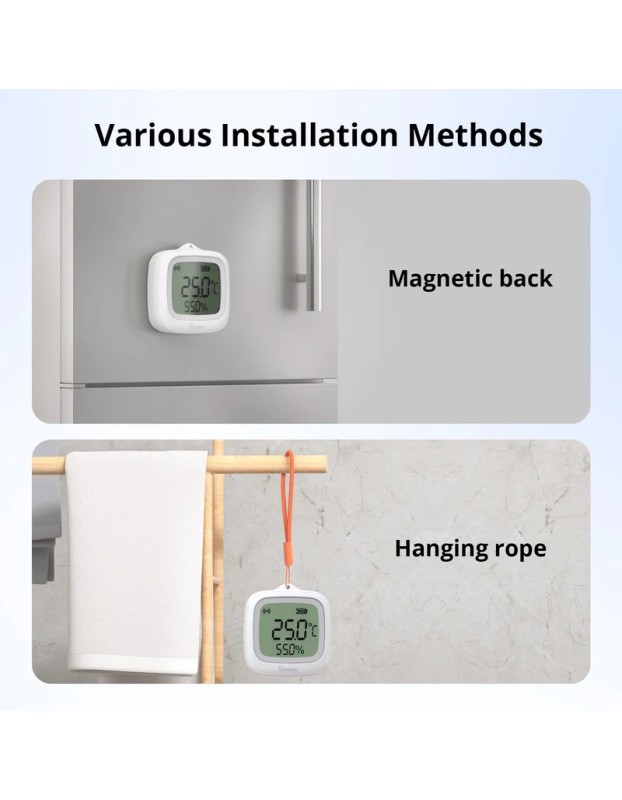 Sonoff Zigbee Smart Temperature & Humidity Sensor IP65 for Outdoor SNZB-02WD Sonoff Zigbee Smart Temperature & Humidity Sensor IP65 for Outdoor SNZB-02WD