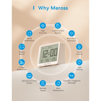 Meross Homekit Smart Temperature & Humidity Sensor (Matter) MS130MA-EU