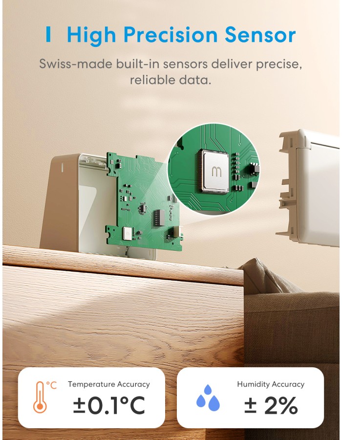 Meross Homekit Smart Temperature & Humidity Sensor (Matter) MS130MA-EU Meross Homekit Smart Temperature & Humidity Sensor (Matter) MS130MA-EU