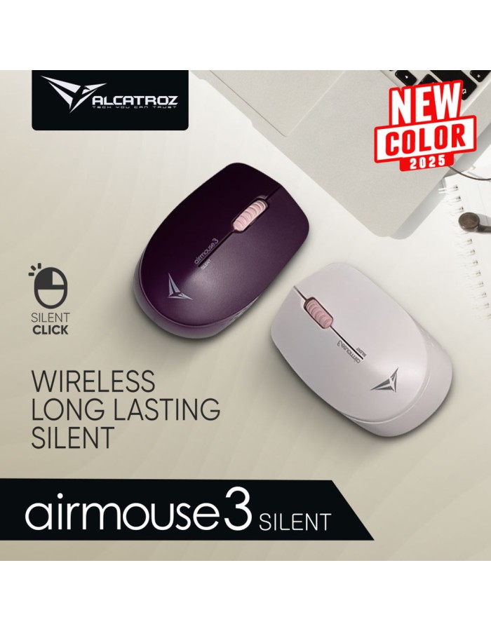 Alcatroz Mouse Wireless AIRMOUSE 3 Silent White