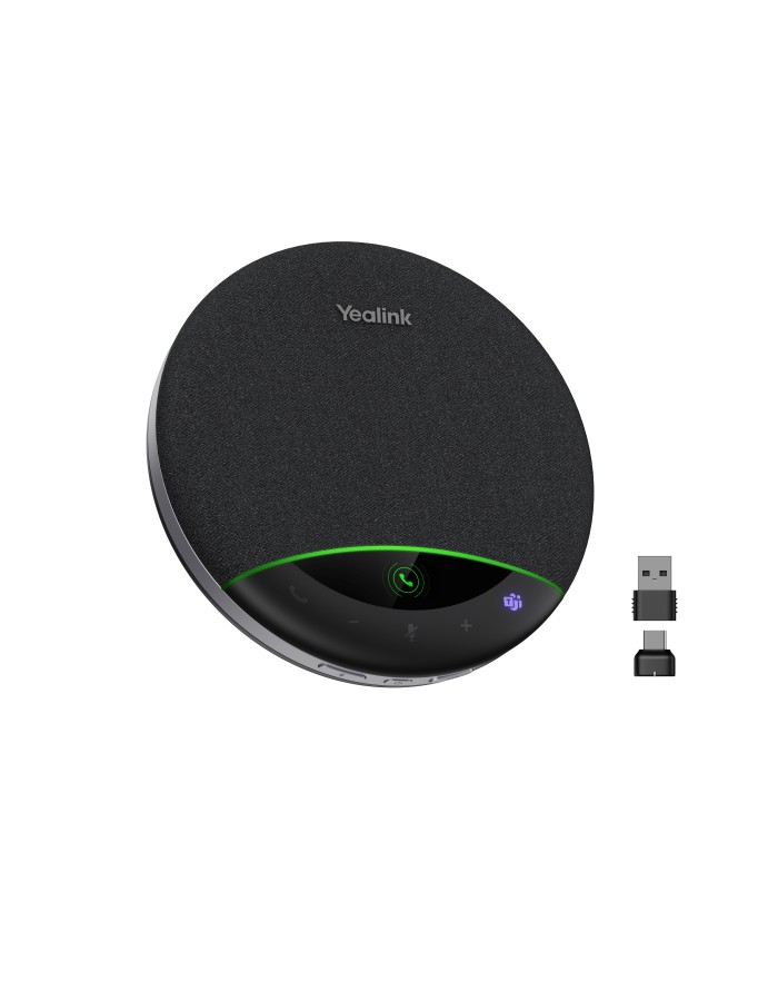 Yealink Speakerphone Bluetooth Portable, AI Microphone, 5m Voice Pickup, DaisyChain, LCD  & BT Dongle SP96 USB-C/A