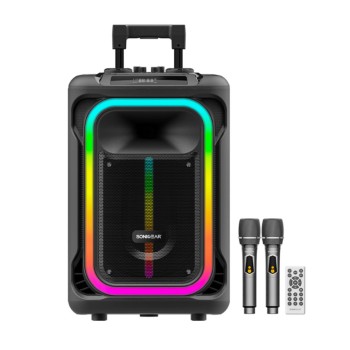 SonicGear Portable Karaoke Speaker 12'' 240W TWS BT/USB 2x Mics HYPERBOX 1300 Pro SonicGear Portable Karaoke Speaker 12'' 240W TWS BT/USB 2x Mics HYPERBOX 1300 Pro