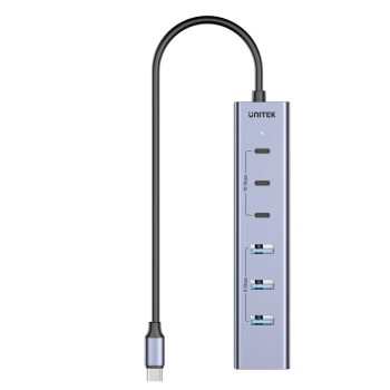 Unitek H1335A 7-Port USB-C Hub with 3xUSB-C 4xUSB-A & Power Supply