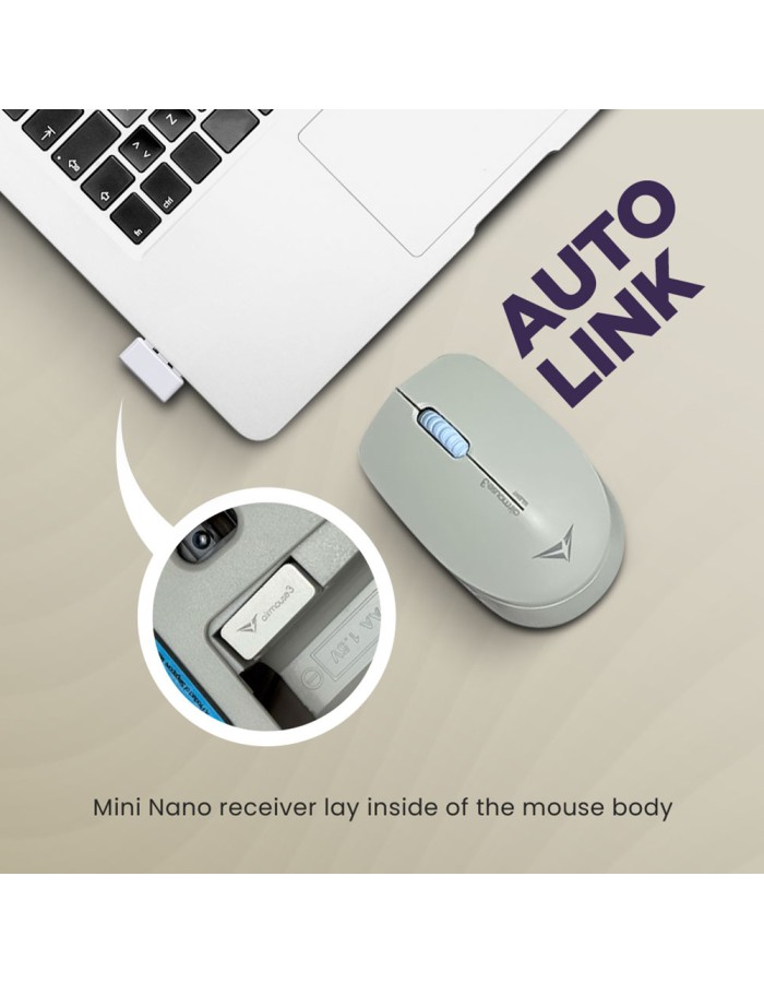 Alcatroz Mouse Wireless AIRMOUSE 3 Silent White