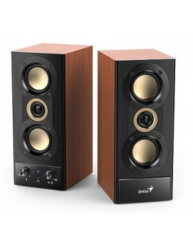 Genius SP-HF800BT 2.0 PC Speakers 20W RMS USB & BT Wood Genius SP-HF800BT 2.0 PC Speakers 20W RMS USB & BT Wood