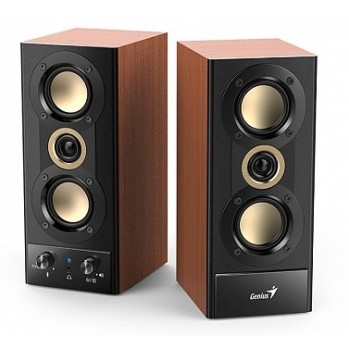 Genius SP-HF800BT 2.0 PC Speakers 20W RMS USB & BT Wood