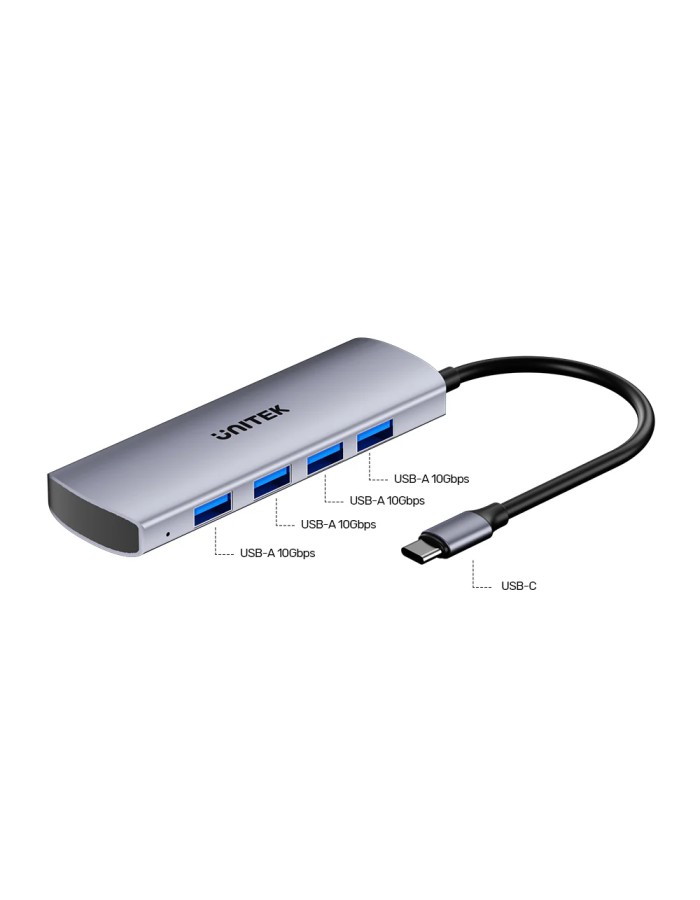 Unitek USB-C Hub 4xUSB-A 10Gbps & USB-C Power Port H1112E