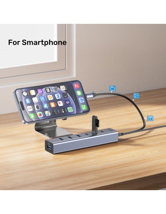 Unitek H1335A 7-Port USB-C Hub with 3xUSB-C 4xUSB-A & Power Supply Unitek H1335A 7-Port USB-C Hub with 3xUSB-C 4xUSB-A & Power Supply