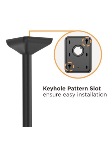 Brateck TV Ceiling Mount Twin 60x40 50kg/Screen 1.08m Lockable LVC03-246TS-02 Brateck TV Ceiling Mount Twin 60x40 50kg/Screen 1.08m Lockable LVC03-246TS-02