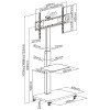 Brateck FS32-46W TV Trolley with Shelf 60x40 1.53m 40kg Brateck FS32-46W TV Trolley with Shelf 60x40 1.53m 40kg