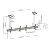 Brateck TV Ceiling Mount Twin 60x40 50kg/Screen 1.08m Lockable LVC03-246TS-02 Brateck TV Ceiling Mount Twin 60x40 50kg/Screen 1.08m Lockable LVC03-246TS-02
