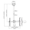 Brateck TV Ceiling Mount 60x40 50kg 56-91cm PLB-CE946-01S Brateck TV Ceiling Mount 60x40 50kg 56-91cm PLB-CE946-01S