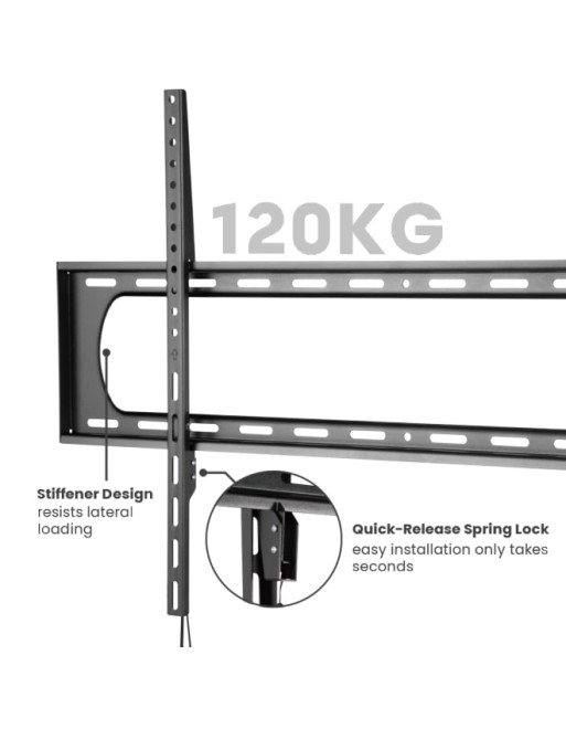 Brateck Fixed Heavy Duty TV Mount Max Vesa 900x600 Max Weight 120kg LP73-69F Brateck Fixed Heavy Duty TV Mount Max Vesa 900x600 Max Weight 120kg LP73-69F
