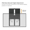 Brateck IFP Wall Mount Manual Vertical Motion 60x60 65kg HAW400E-65 Brateck IFP Wall Mount Manual Vertical Motion 60x60 65kg HAW400E-65