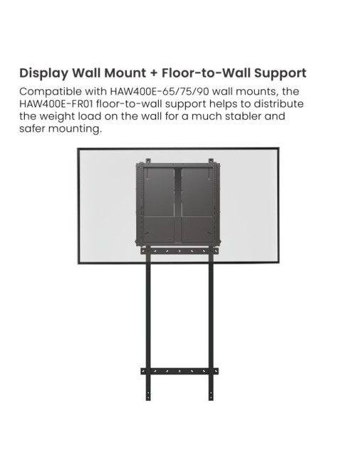 Brateck IFP Wall Mount Floor To Wall Support 120kg HAW400E-FR01 Brateck IFP Wall Mount Floor To Wall Support 120kg HAW400E-FR01