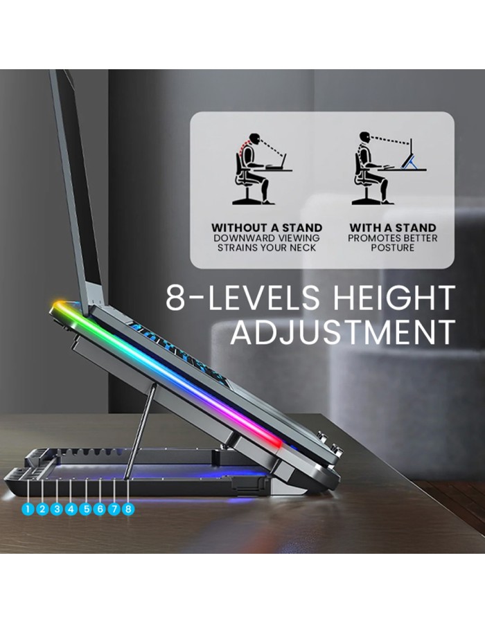 Alcatroz Laptop Cooler Vendaval G2 RGB Black Alcatroz Laptop Cooler Vendaval G2 RGB Black
