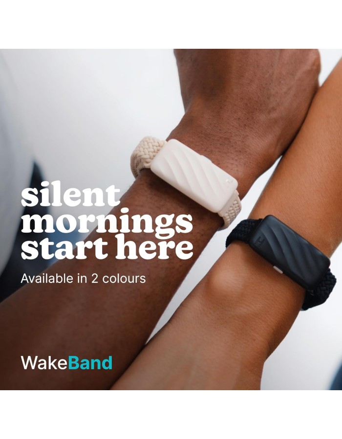 HoMedics WAKEBAND Cream White Vibrating Alarm Wristband for a Gentle Wakeup