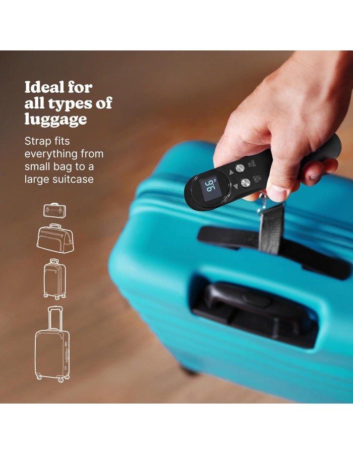 HoMedics Travel Luggage Scale Digital Display up to 50Kg SCL-L100-BKR