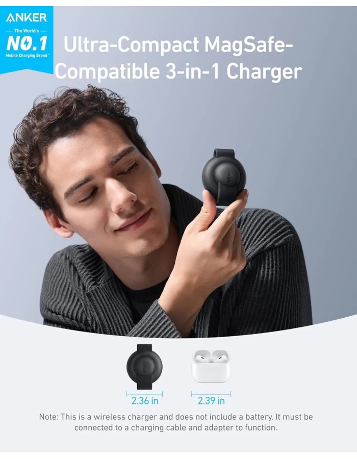 Anker Mobile Charger Wireless MagGo 3-in-1 Charging Station Anker Mobile Charger Wireless MagGo 3-in-1 Charging Station