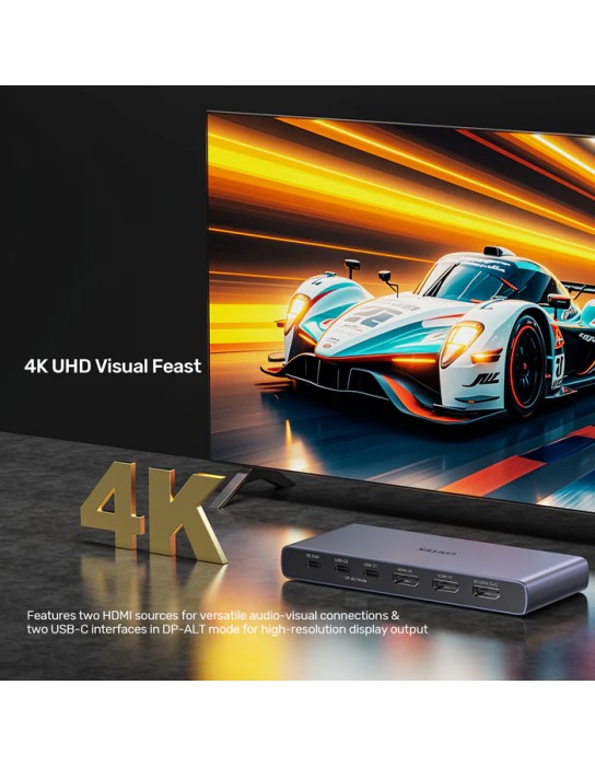 Unitek HDMI/USB-C Switch 4K 4in (2xHDMI + 2xUSB-C) 1xHDMI Out V1313A