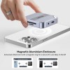 Unitek S1244C Card Reader with Magnet to Attach on Laptop/Phone + PD100W + 4K60Hz HDMI + Audio/Microphone