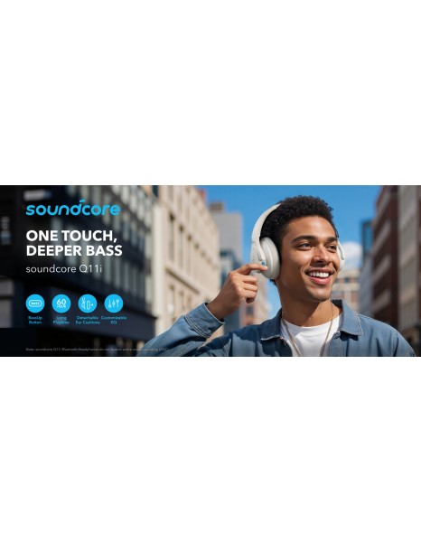 Anker Soundcore Q11i Over Ear Wireless Headphones HiRes Audio White Anker Soundcore Q11i Over Ear Wireless Headphones HiRes Audio White