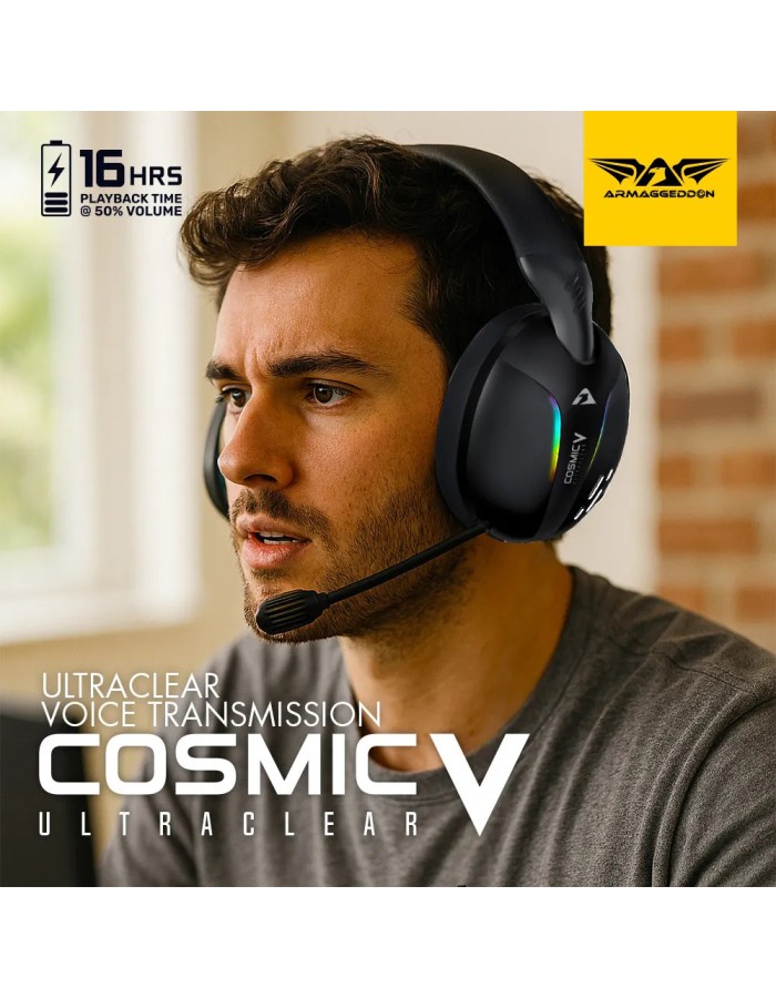 Armaggeddon COSMIC-V Gaming Headset USB+3.5mm+2.4G+BT PU Leather Ultraclear White Armaggeddon COSMIC-V Gaming Headset USB+3.5mm+2.4G+BT PU Leather Ultraclear White