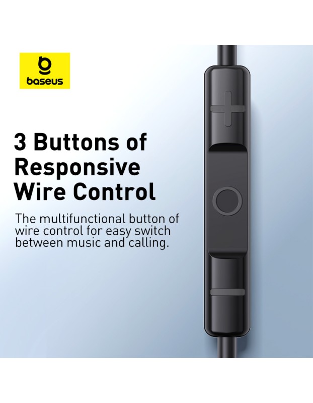 Baseus Earphones Wired Type C CZ17 Black Baseus Earphones Wired Type C CZ17 Black