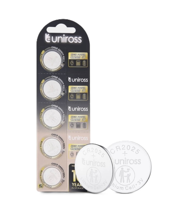 Uniross Lithium-Button Cell CR2025HP High Power (5pack) Uniross Lithium-Button Cell CR2025HP High Power (5pack)