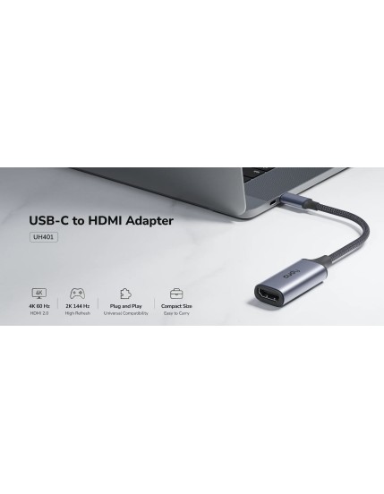 Cudy Converter USB-C to HDMI Adaptor 4K60Hz Aluminium UH401