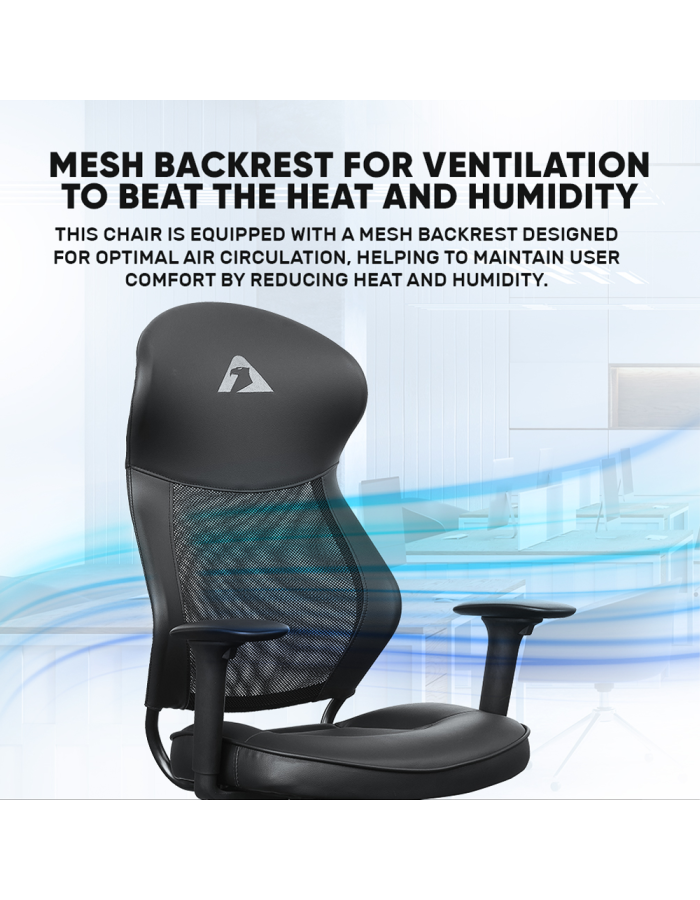 Armaggeddon Office Chair Mesh/PVC FLEXION AIR Black