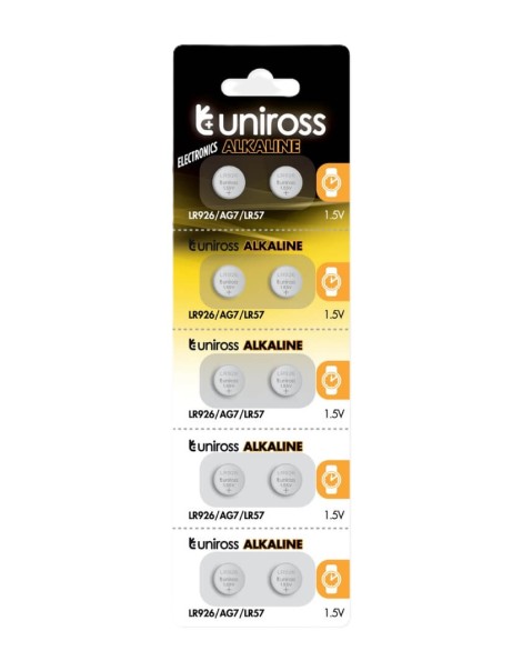 Uniross Alkaline-Coin LR926 AG7 LR57 Battery (10pack) Uniross Alkaline-Coin LR926 AG7 LR57 Battery (10pack)