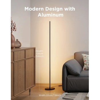Govee Floor Lamp Lite Smart RGBICW Corner Lamp Supports Matter