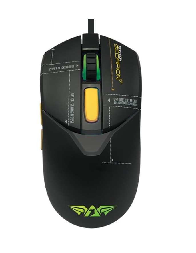 Armaggeddon SCORPION 7 Lite Wired Programmable RGB Gaming Mouse 12800 CPI