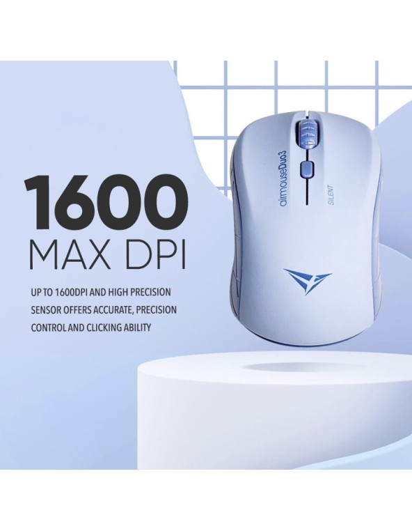 Alcatroz Mouse Wireless & Bluetooth Silent AIRMOUSE DUO 3 White