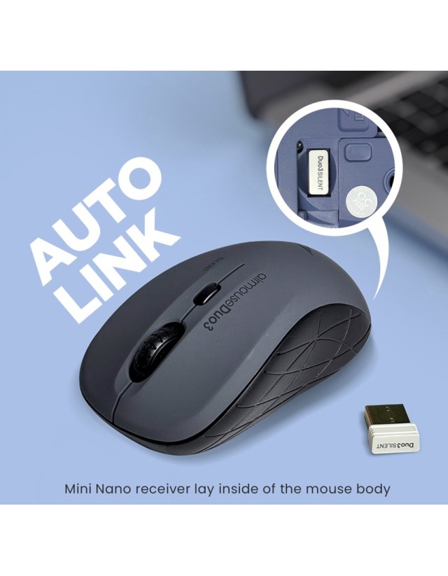 Alcatroz Mouse Wireless & Bluetooth Silent AIRMOUSE DUO 3 White