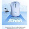 Alcatroz Mouse Wireless & Bluetooth Silent AIRMOUSE DUO 3 White