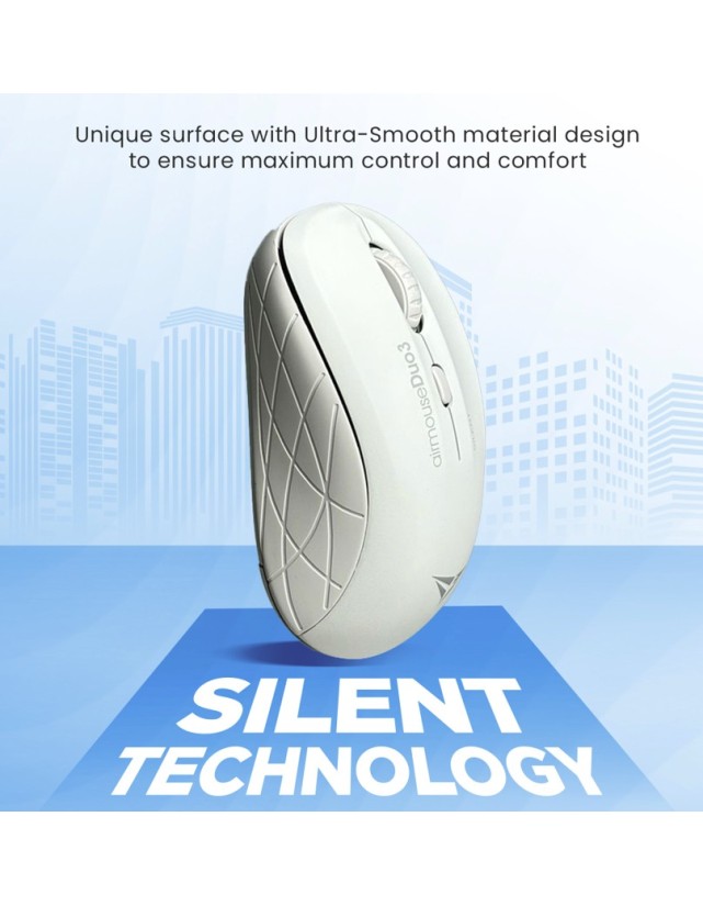 Alcatroz Mouse Wireless & Bluetooth Silent AIRMOUSE DUO 3 Black