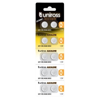 Uniross Alkaline-Coin LR1120 AG8 LR55 Battery (10pack)