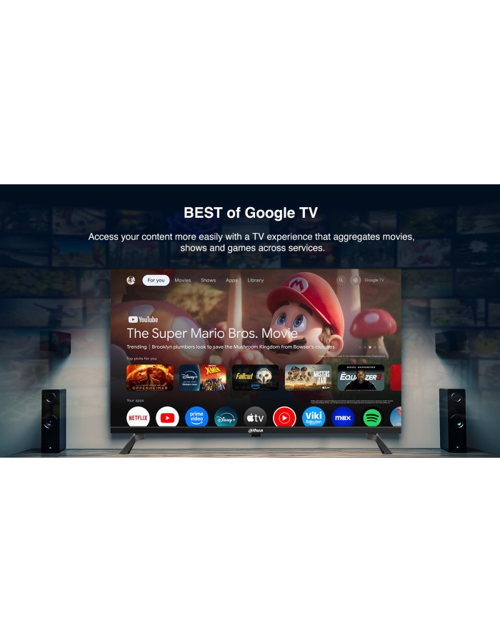 Dahua LTV32-SG100 32'' HD Google TV with HDR10, Dolby Digital Plus & Voice Control Remote