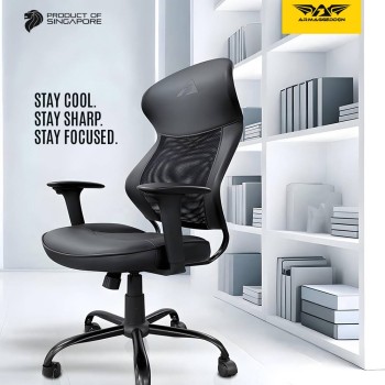 Armaggeddon Office Chair Mesh/PVC FLEXION AIR Black Armaggeddon Office Chair Mesh/PVC FLEXION AIR Black