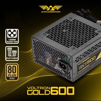 Armaggeddon Gaming PSU 600W Modular & Certified 80+ VOLTRON GOLD 600 Black Armaggeddon Gaming PSU 600W Modular & Certified 80+ VOLTRON GOLD 600 Black